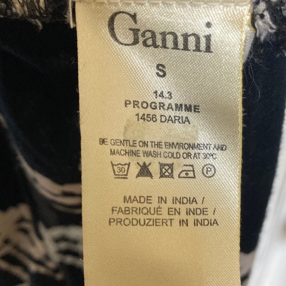 Ganni cap sleeve printed rayon dress - Picture 8 of 8